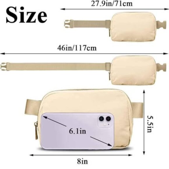 Everywhere Belt Bag LuLu Fanny Pack Adjustable Fashion Lemon Crossbody Waist Bag - Picture 2 of 5